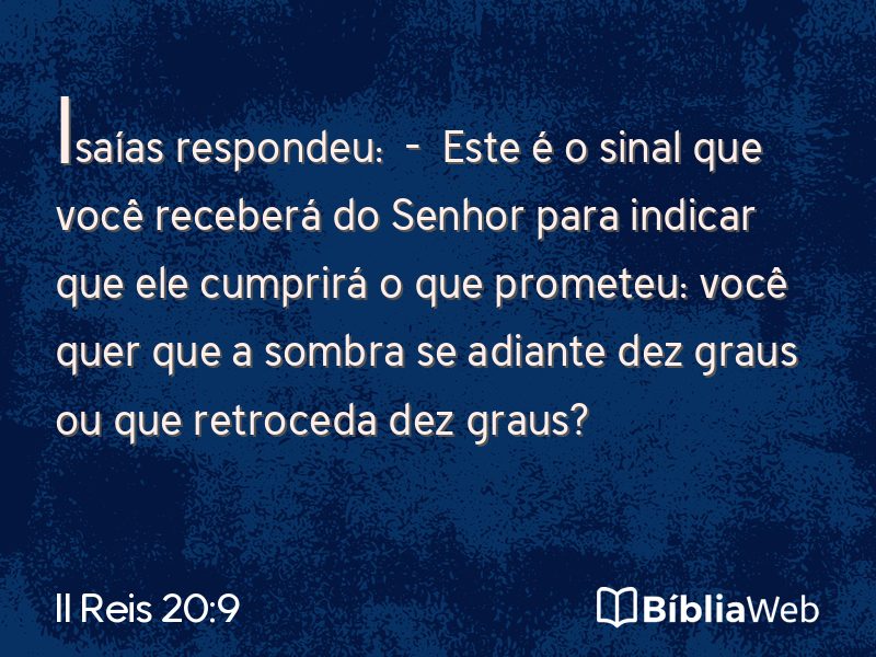 II Reis 20:9 em imagem para compartilhar