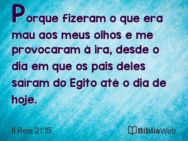 II Reis 21:15 em imagem para compartilhar