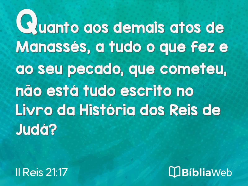 II Reis 21:17 em imagem para compartilhar