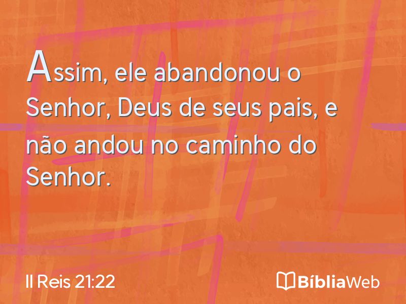 II Reis 21:22 em imagem para compartilhar