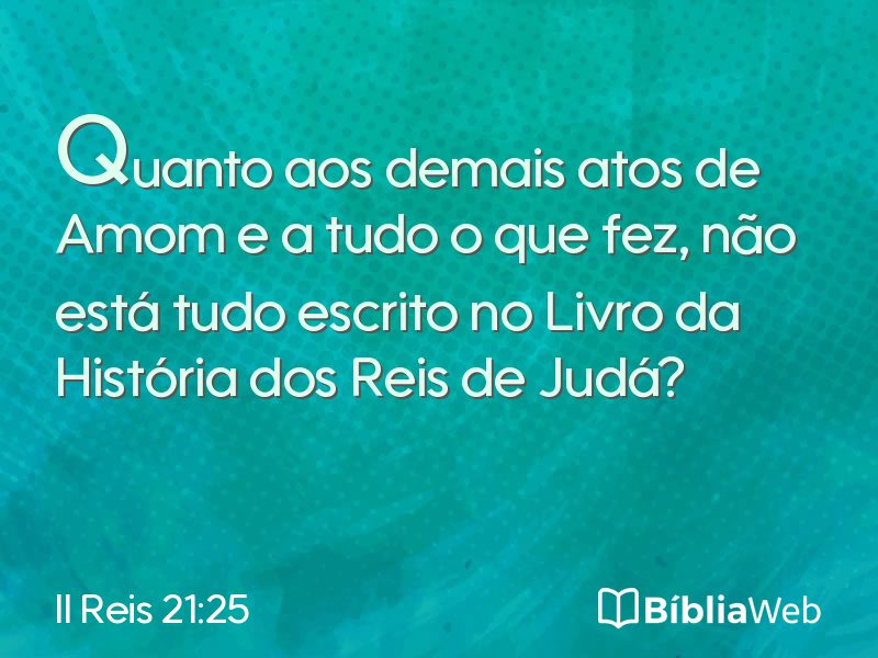 II Reis 21:25 em imagem para compartilhar