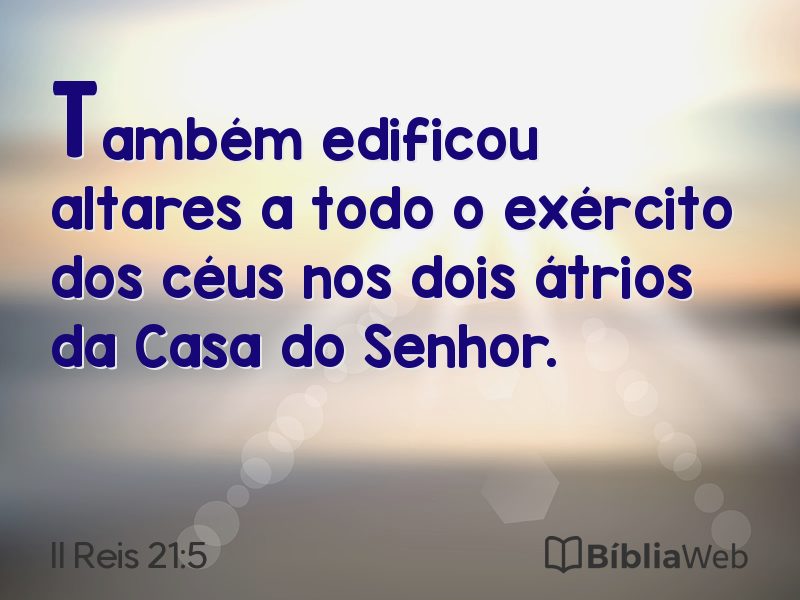 II Reis 21:5 em imagem para compartilhar