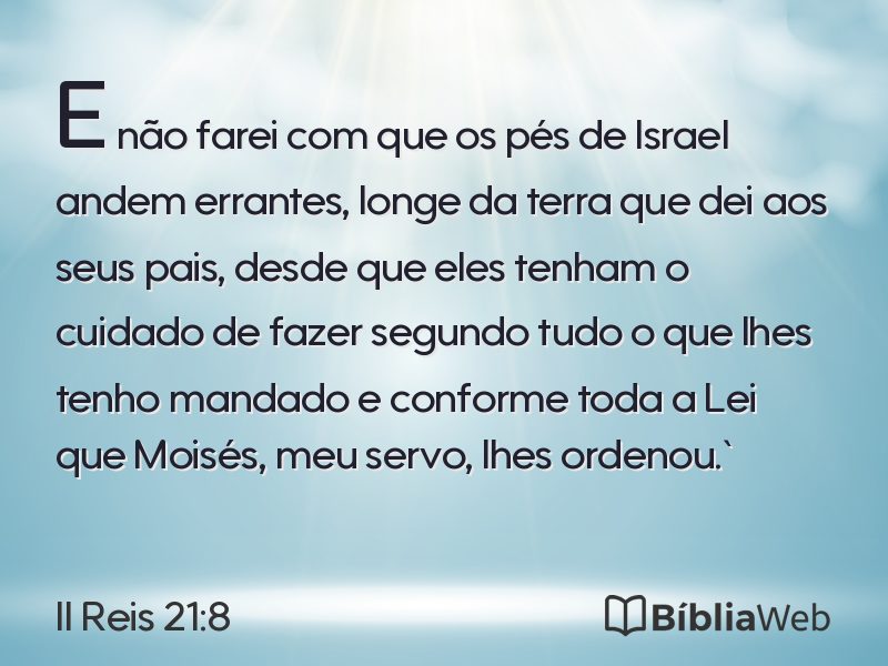 II Reis 21:8 em imagem para compartilhar