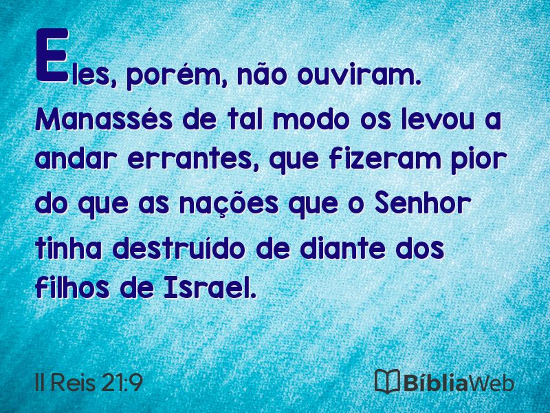 II Reis 21:9 em imagem para compartilhar