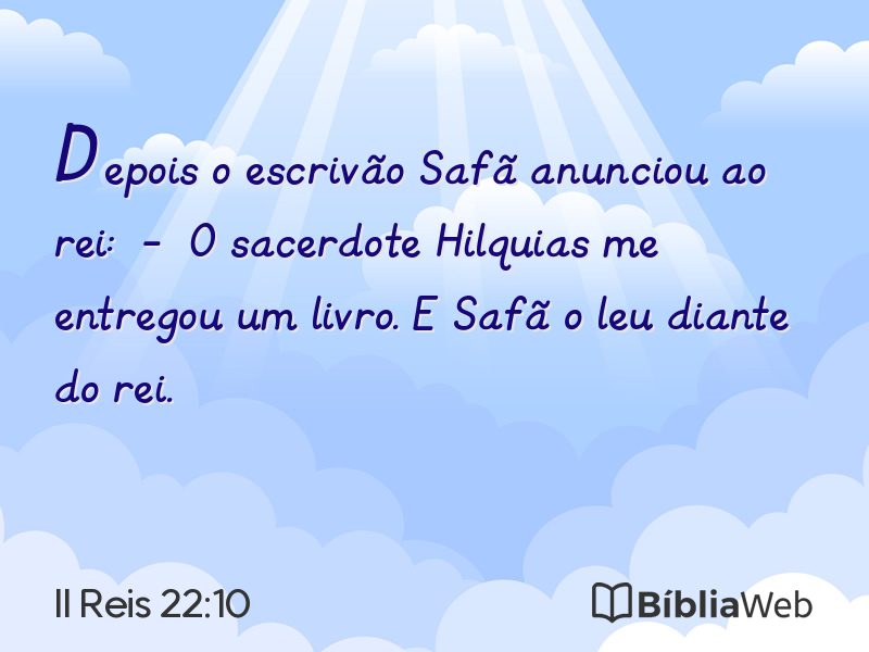 II Reis 22:10 em imagem para compartilhar