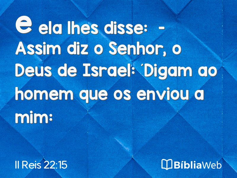 II Reis 22:15 em imagem para compartilhar