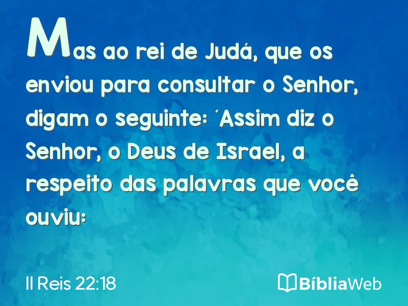 II Reis 22:18 em imagem para compartilhar