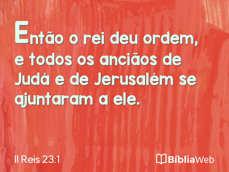 II Reis 23:1 em imagem para compartilhar
