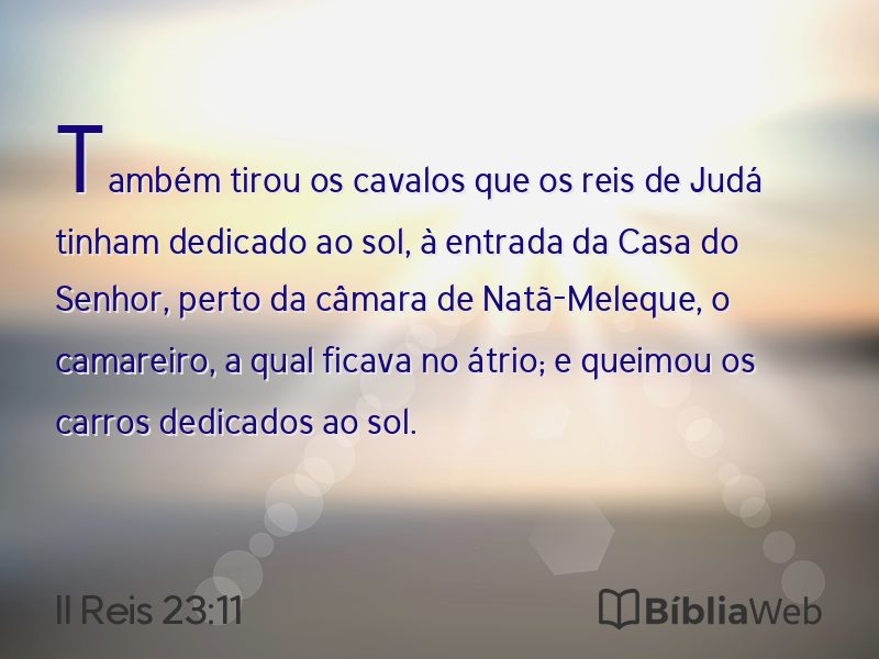 II Reis 23:11 em imagem para compartilhar