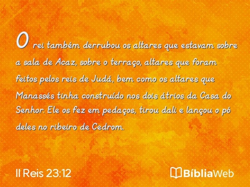 II Reis 23:12 em imagem para compartilhar
