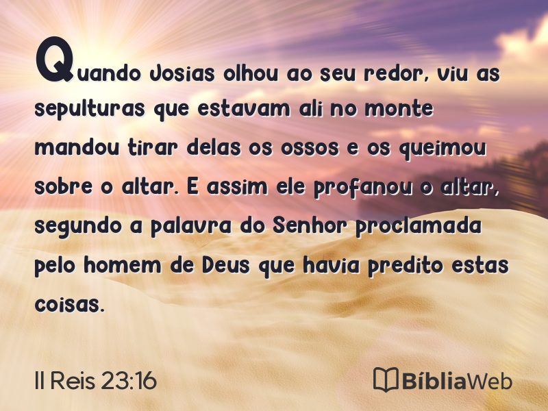 II Reis 23:16 em imagem para compartilhar