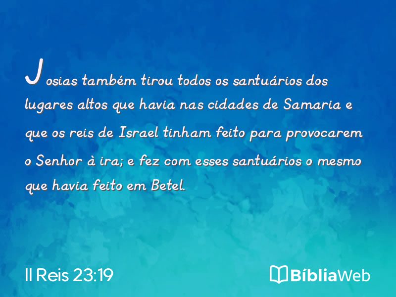 II Reis 23:19 em imagem para compartilhar