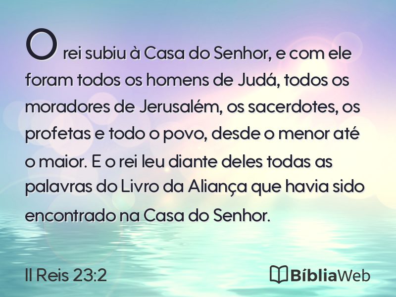 II Reis 23:2 em imagem para compartilhar