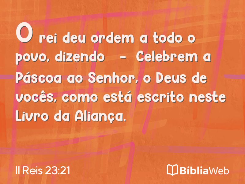 II Reis 23:21 em imagem para compartilhar