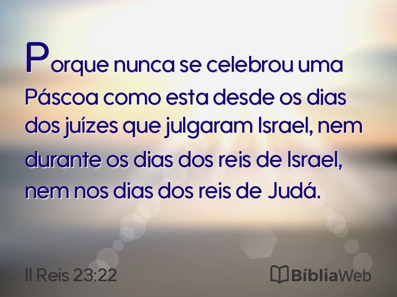 II Reis 23:22 em imagem para compartilhar