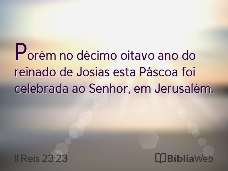 II Reis 23:23 em imagem para compartilhar