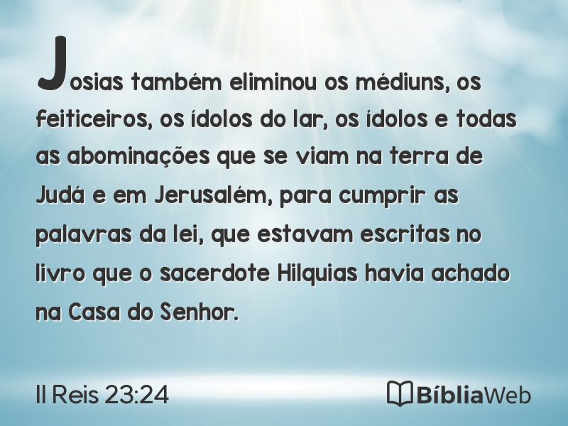 II Reis 23:24 em imagem para compartilhar
