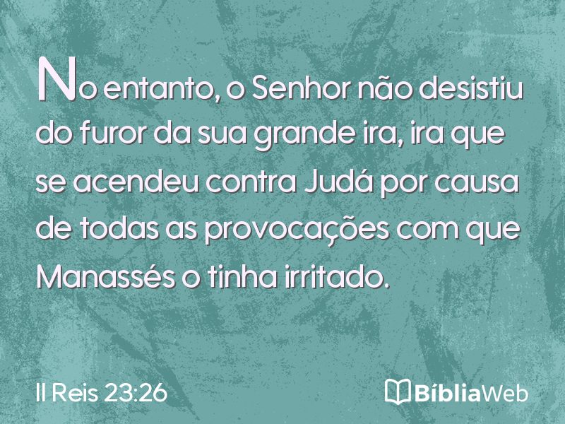 II Reis 23:26 em imagem para compartilhar
