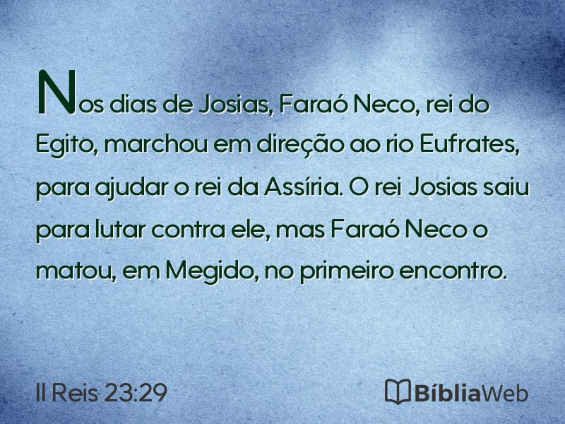 II Reis 23:29 em imagem para compartilhar