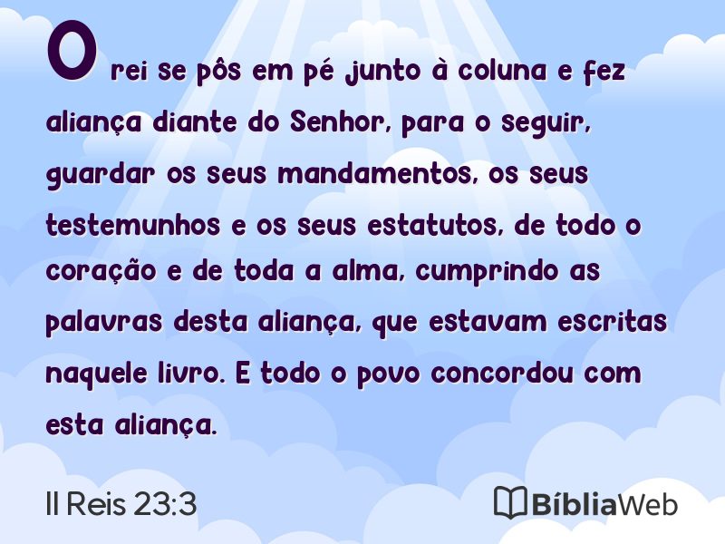 II Reis 23:3 em imagem para compartilhar