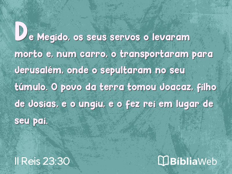 II Reis 23:30 em imagem para compartilhar