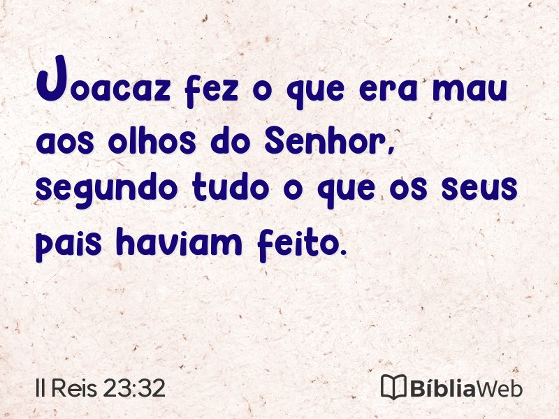II Reis 23:32 em imagem para compartilhar