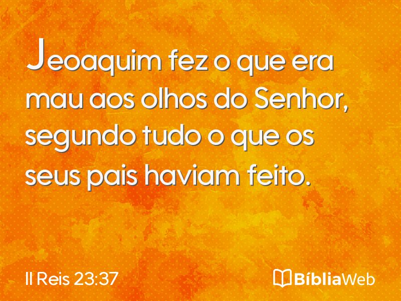 II Reis 23:37 em imagem para compartilhar