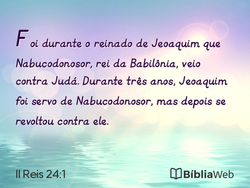 II Reis 24:1 em imagem para compartilhar