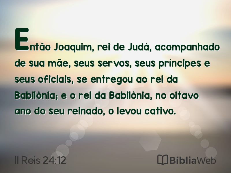II Reis 24:12 em imagem para compartilhar