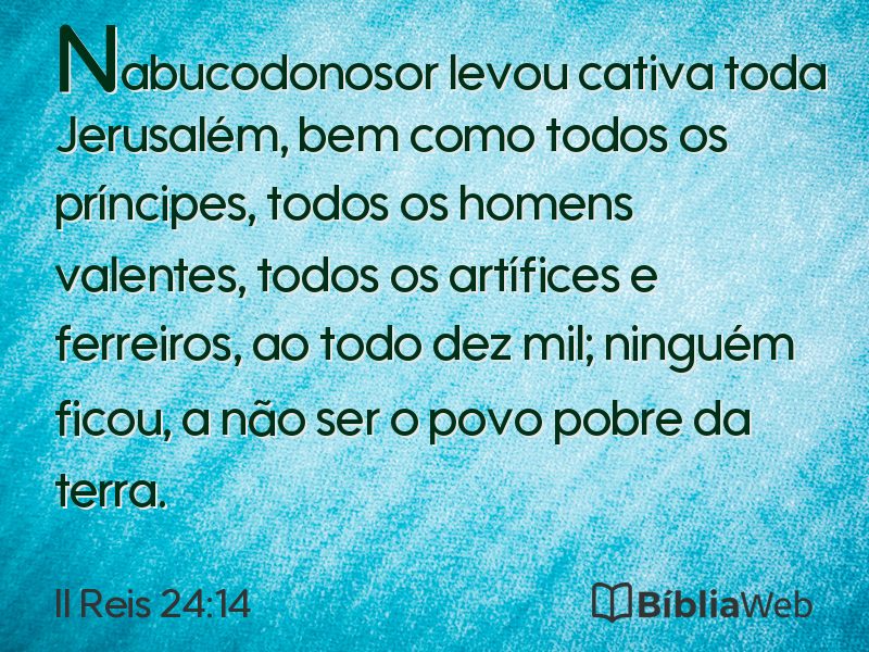 II Reis 24:14 em imagem para compartilhar