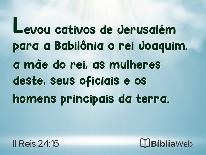 II Reis 24:15 em imagem para compartilhar
