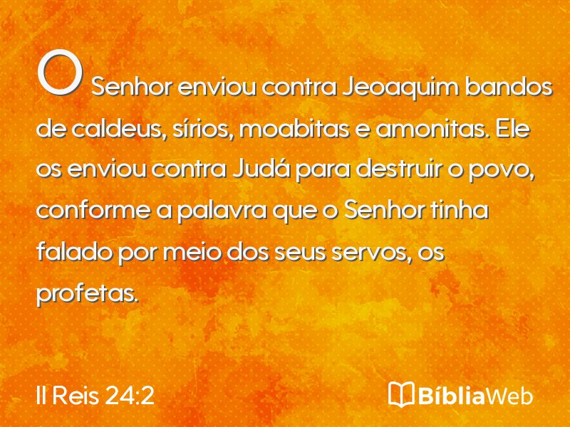 II Reis 24:2 em imagem para compartilhar