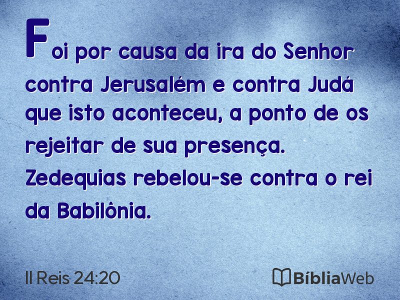 II Reis 24:20 em imagem para compartilhar