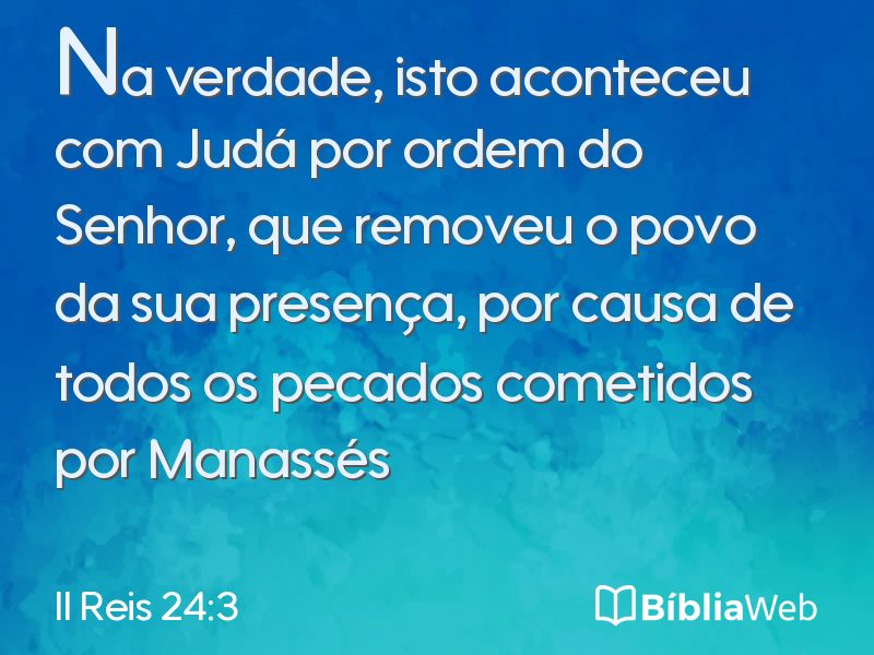 II Reis 24:3 em imagem para compartilhar