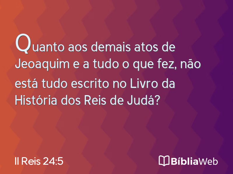 II Reis 24:5 em imagem para compartilhar