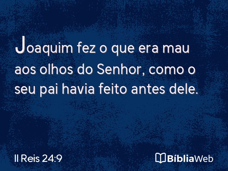II Reis 24:9 em imagem para compartilhar