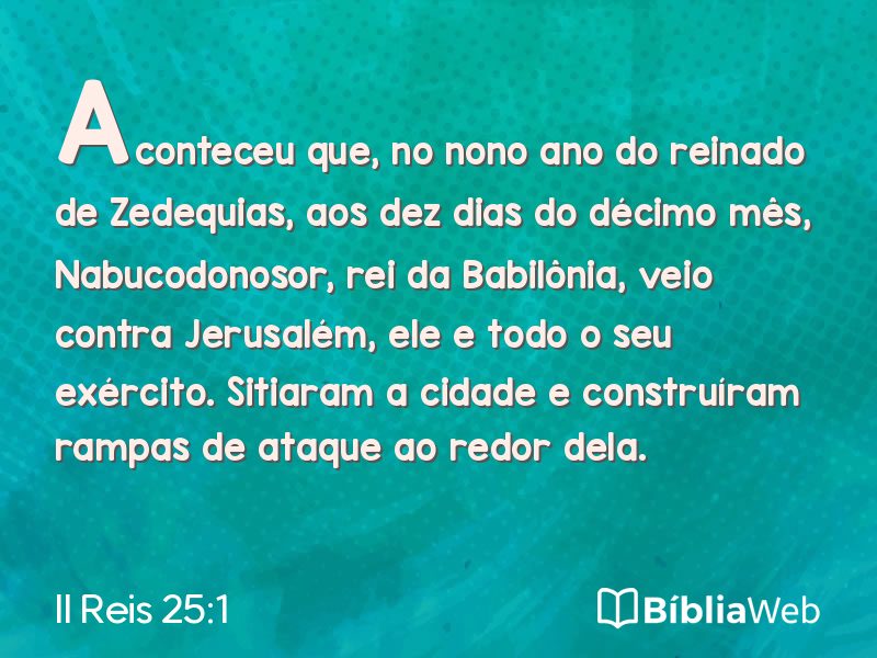 II Reis 25:1 em imagem para compartilhar