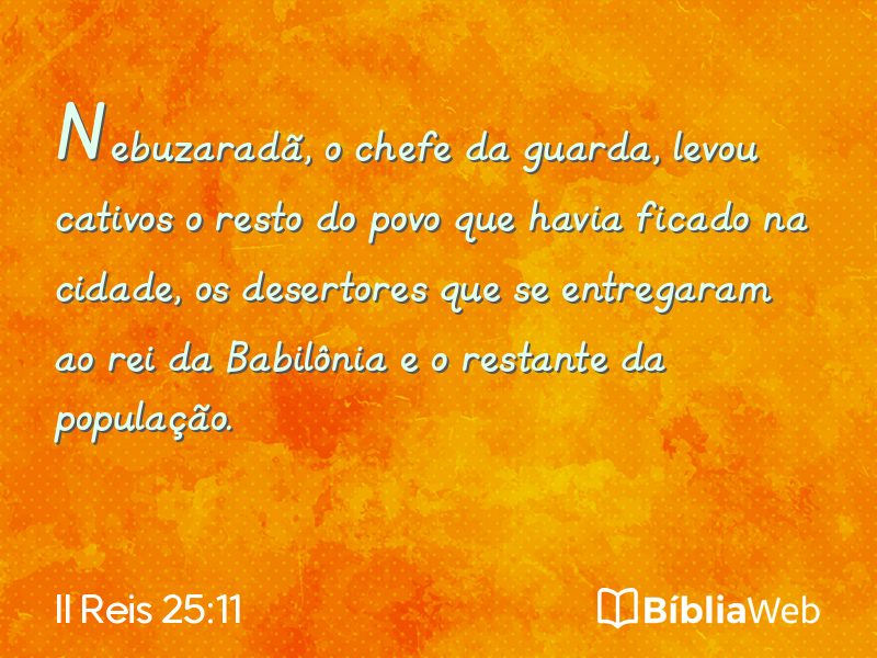 II Reis 25:11 em imagem para compartilhar
