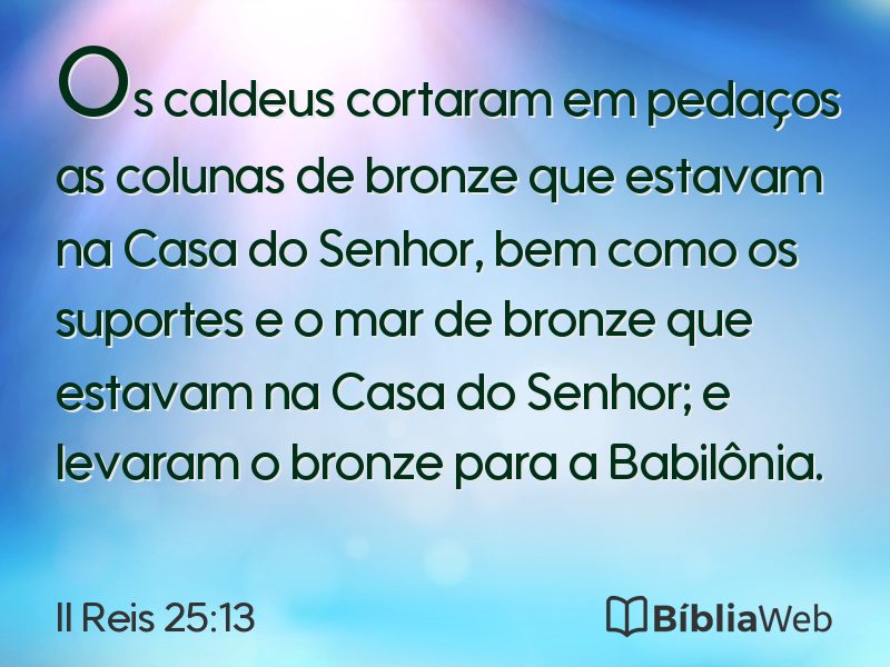 II Reis 25:13 em imagem para compartilhar