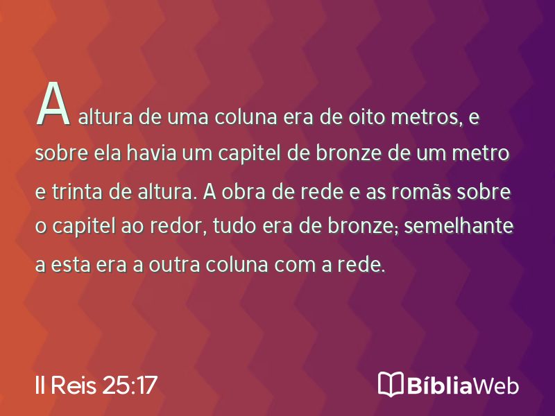 II Reis 25:17 em imagem para compartilhar