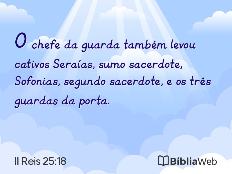 II Reis 25:18 em imagem para compartilhar