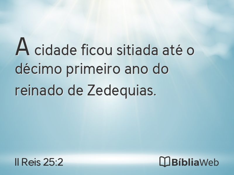 II Reis 25:2 em imagem para compartilhar