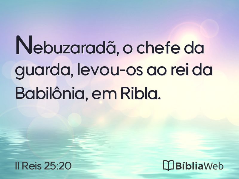 II Reis 25:20 em imagem para compartilhar