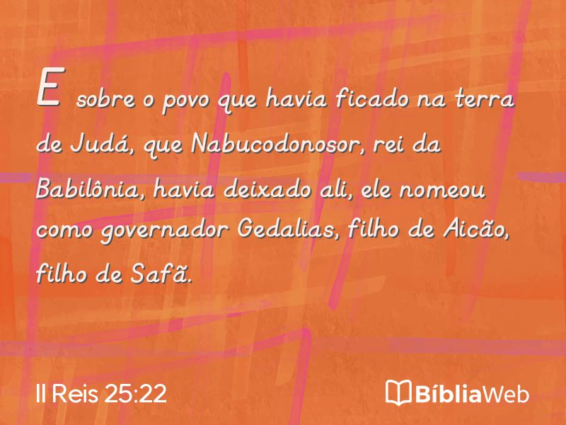 II Reis 25:22 em imagem para compartilhar
