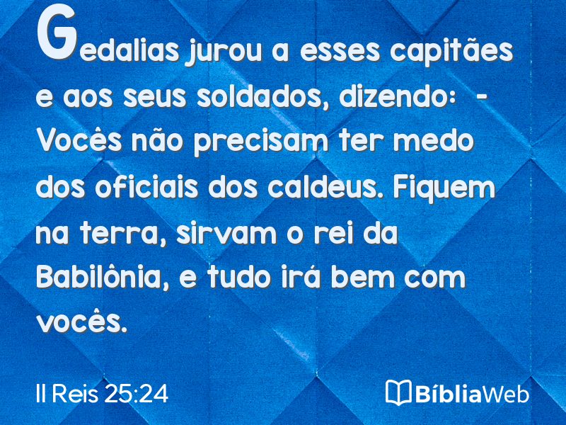 II Reis 25:24 em imagem para compartilhar