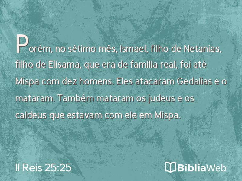 II Reis 25:25 em imagem para compartilhar