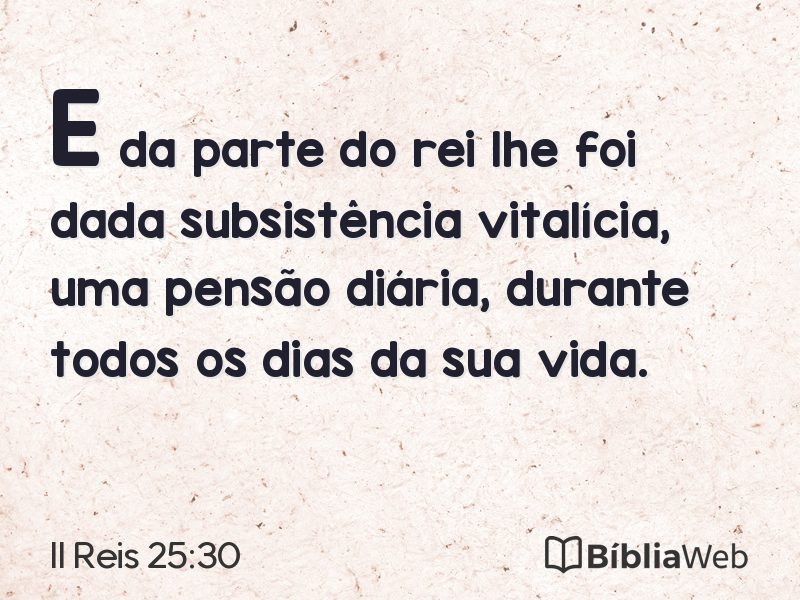II Reis 25:30 em imagem para compartilhar