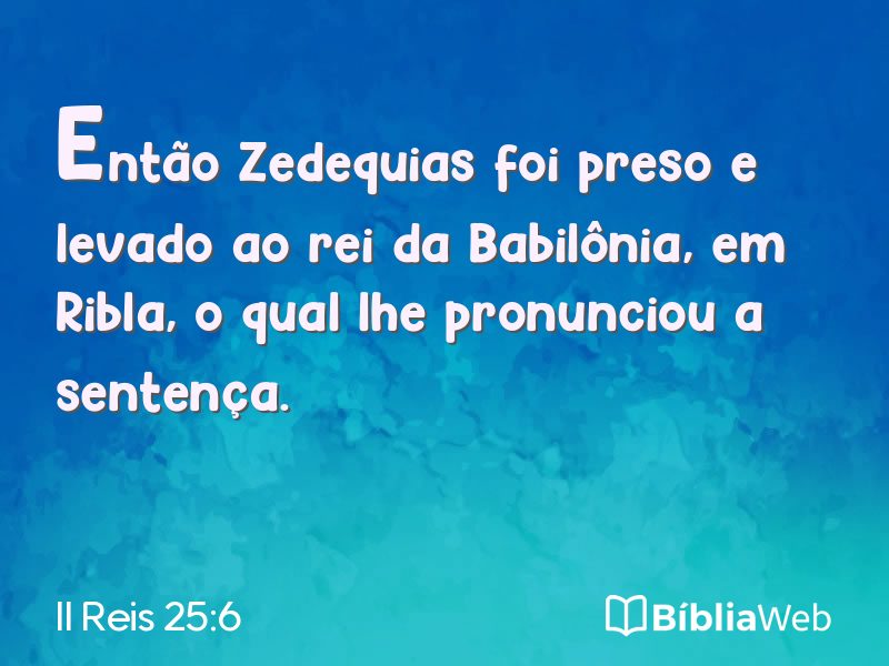II Reis 25:6 em imagem para compartilhar
