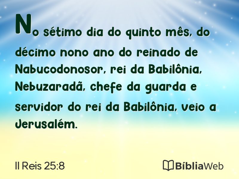II Reis 25:8 em imagem para compartilhar