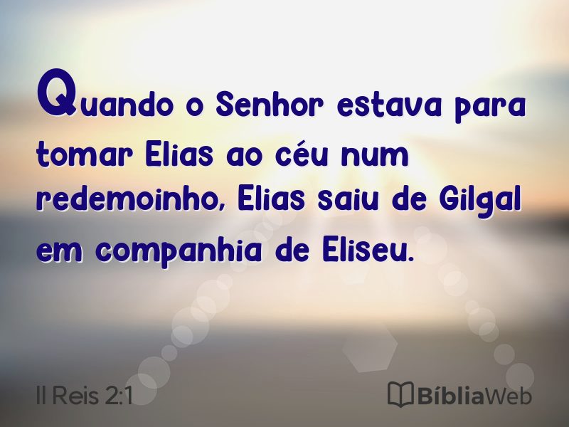 II Reis 2:1 em imagem para compartilhar